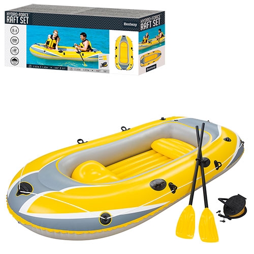 Надувная лодка Bestway 61068 Hydro-Force Raft с веслами и насосом (255-127-41см)