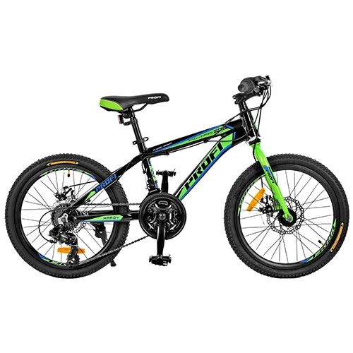 Спортивный велосипед 20 дюймов Profi G20HARDY A20.2 (черно-салатовый)