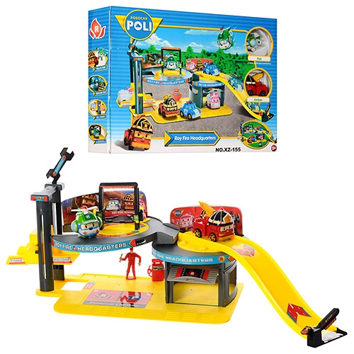 Детский гараж Robocar Poli XZ-155 вертолет с машинкой