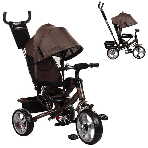 Колясочный велосипед TurboTrike M 3113-13 (шоколадный)