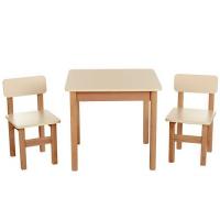 купить Деревянный столик со стульчиками F093 (ваниль)