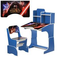 купить Парта с полочками Bambi W 2071-9, регулируемая по высоте (синяя Star Wars)