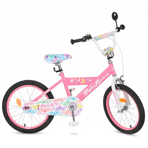 Двухколесный велосипед 20 дюймов Profi L20131 Butterfly 2 с подножкой (розовый)