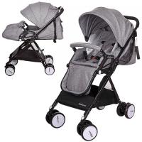 купить Коляска детская A8-GRAY прогулочная книжка (серый)