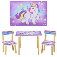 купить Столик со стульчиками для детей Bambi 501-44-2 Единорог (сиреневый)