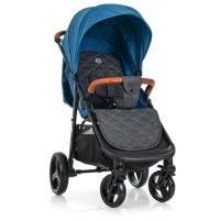 купить Коляска детская El Camino ME 1024L X4 Navy Blue прогулочная книжка с чехлом (синяя)