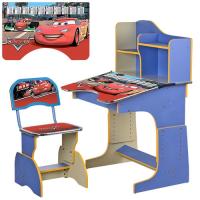 купить Парта со стульчиком для детей BAMBI HB 2071M04-04 регулируемая высота (синяя Тачки)