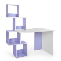 купить Детская деревянная парта M 3854-9 с надстройкой (бело-фиолетовая)