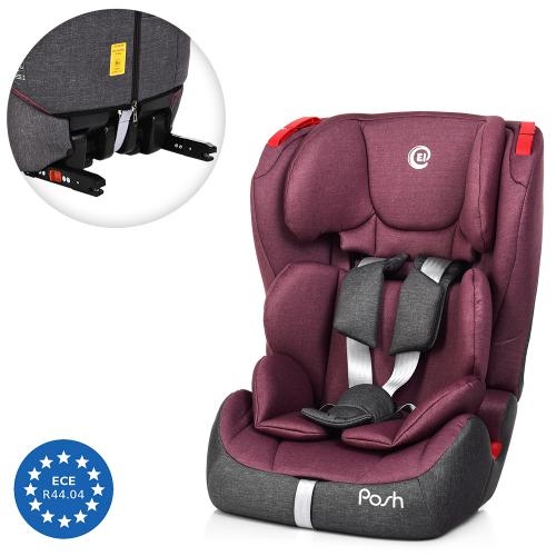 Автокресло для детей El Camino ME 1018-9 POSH система isofit (серо-бордовое)