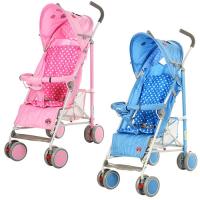 купить Коляска для детей прогулочная трость 102-4-8 глубокая крыша (голубая розовая)