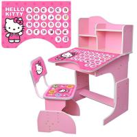 купить Парта с полочками и стульчиком HELLO KITTY HB 2071M02-02 регулируемая высота (розовая)