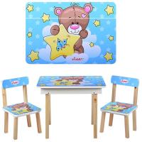 купить Детский столик со стульчиками VIVAST 503-8 мишка (голубой)