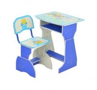 купить Детская регулируемая парта со стульчиком Bambi HB 2029 UK-01-7 украинский язык (синяя)