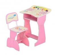купить Детская парта со стульчиком Bambi HB 2075-02-7 регулируемая высота (розовая)