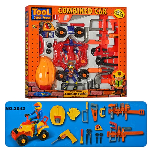 Игровой набор '"Combined Car" Инструменты 2042 с квадроциклом