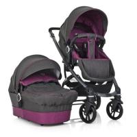 купить Коляска детская 2в1 El Camino ME 1021-9 B-move с люлькой всесезонная (серо-фиолетовая)