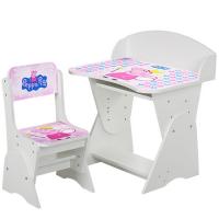 купить Регулируемая парта со стульчиком ML-315-07-1 Peppa pig (белая)