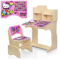 купить Детская парта растишка Hello Kitty W 2071-64-6 со стульчиком (венге светлый)