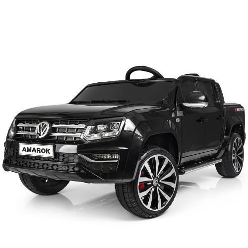 Детский джип Volkswagen Amarok M 3894EBLR-2 полный привод кожаный руль и сиденье (черный)