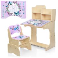 купить Детская парта Bambi B 2071-38-6 Бабочки с полочками (венге)
