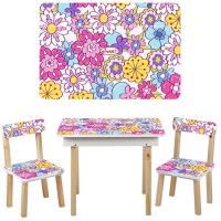 купить Столик с ящиком и двумя стульчиками 503-7 Яркие цветы