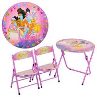 купить Детский круглый столик DT 22-15 H2 с двумя стульчиками Winx