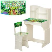 купить Детская парта ростовая МV-904-7 Джунгли (белая)