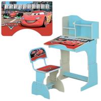 купить Регулируемая парта со стульчиком BAMBI HB 2071M06-06 (голубая Тачки)