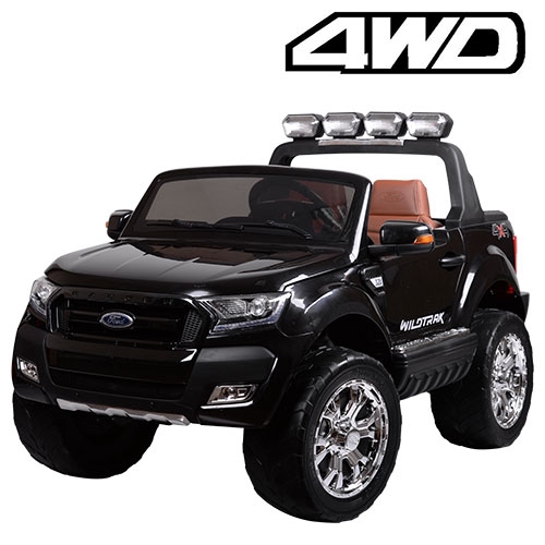 Детский полноприводный джип Ford M 3573EBLR-2 кожаное сиденье (черный)