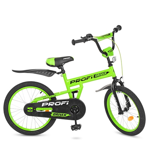 Детский велосипед 20 дюймов Profi L20113 Driver с подножкой (салатовый)