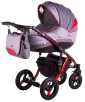 купить Коляска 2 в 1 Adamex Aspena Grand Prix Collection red-black 620261