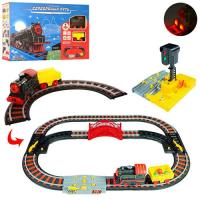 купить Детская железная дорога SW7105L паровоз вагон семафор (231 см)