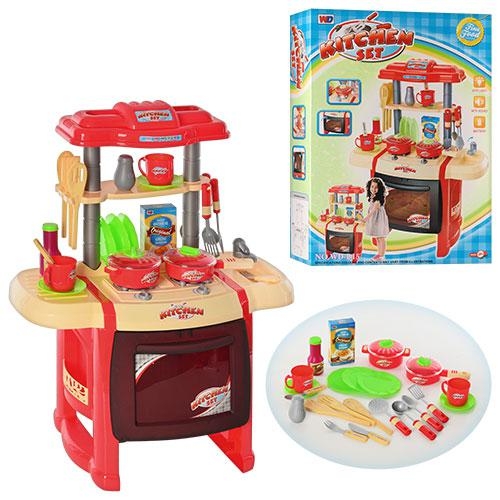 Детская игровая кухня B 15 с посудой, звук, свет