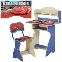 купить Детская парта со стульчиком BAMBI HB-2070M06-06 полочки (синяя Тачки)