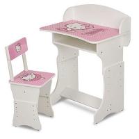 купить Детская парта 301-1 регулируемая по высоте Hello Kitty (бело-розовая)