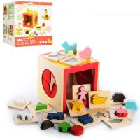 купить Развивающий деревянный куб MD 0934 с фигурками