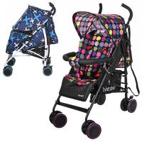 купить Прогулочная коляска трость BAMBI M 3430-1 глубокая крыша (самолеты кружочки)
