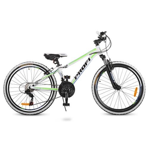 Спортивный велосипед Profi 24 дюйма G24A315-L-3W (бело-салатовый)