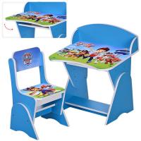 купить Парта со стульчиком для детей ML-315-17-2 Щенячий патруль (бирюзовая)