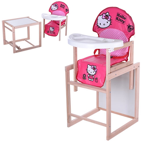 Детский стульчик для кормления HELLO KITTY M V-102-Kitty деревянный