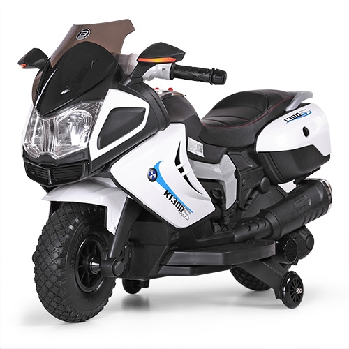 Детский мотоцикл Bambi M 3625EL-1 колеса EVA и кожаное сиденье (белый)