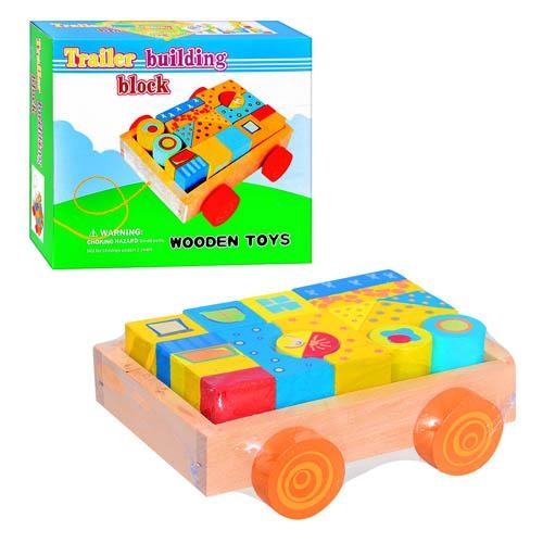 Деревянная игрушка Городок Woody MD 0347 тележка