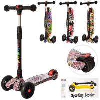 купить Детский трехколесный самокат iTrike JR 3-060-2 принт складной (руль 62-84 см)