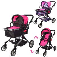 купить Детская коляска трансформер для кукулы Melogo 9633 высота руля до 71см