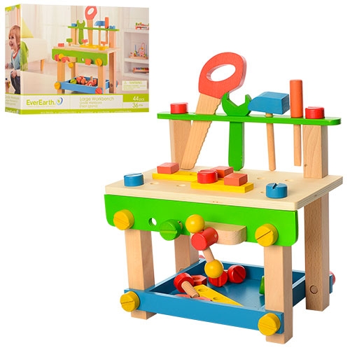 Деревянная игрушка Набор инструментов MD 1178 верстак (44 детали)