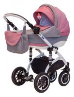 купить Коляска 2 в 1 Adamex Lara Len 90L Белая Рама 10872