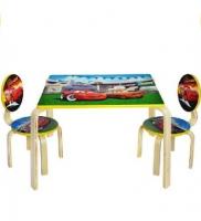 купить Квадратный детский столик «Тачки» J 002-294 с двумя стульчиками