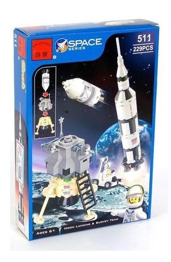 Детский игровой конструктор BRICK 511 "Космическая ракета" 229 деталей