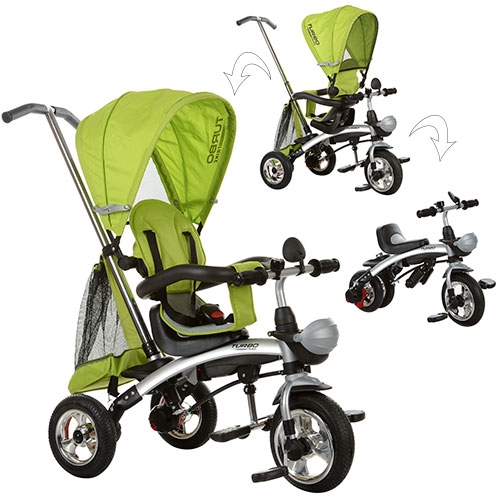 Велосипед – беговел ITRIKE M 3212A-3 TURBOTRIKE 2в1 (зеленый)