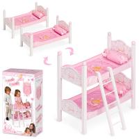 купить Двухэтажная деревянная кровать для куклы DeCuevas 54223 с постелью